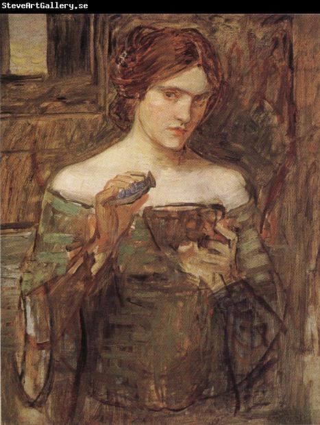 John William Waterhouse Sketch fro The Love Philtre